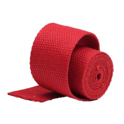 DTKJ 50 mm Cotton Webbing for Bags, Backpacks, Belts & Bias Tape, 9.1 m, Red, 25 mm