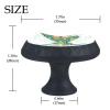 Set of 4 Mandala Boho Cabinet Knobs with Green Floral Pattern view 4