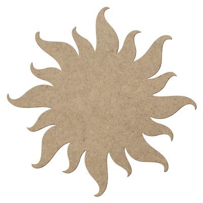 MDF Wood Sun - Craft Decor, 5-50 cm, 1 Piece, 25 cm Wide