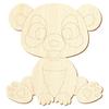 Wood Panda Bear V3 for Crafts, 5–50 cm, 1 Piece, 35 cm High view 1