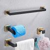 4-Piece Black Bathroom Hardware Set view 3