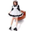 Uteruik Maid Costume Cosplay Dress with Sleeves, Apron and Headband for Women XL (#C) view 3