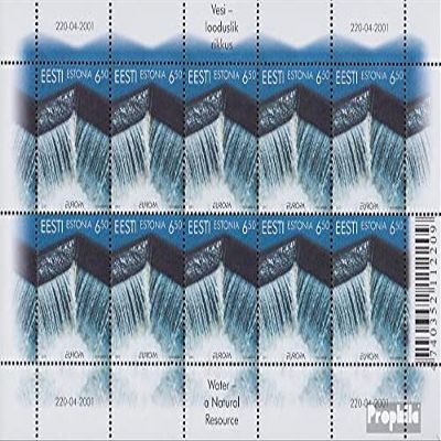 Prophila Collection Estonia 399Klb Miniature Sheet (Complete Issue), Mint Never Hinged ** MNH, 2001 Water