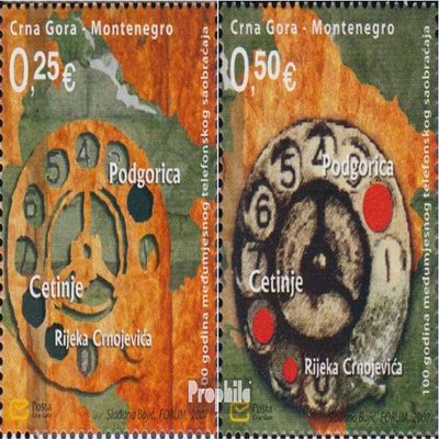 Prophila Collection Montenegro 151–152, Complete Issue, MNH 2007: Local Telephone Traffic