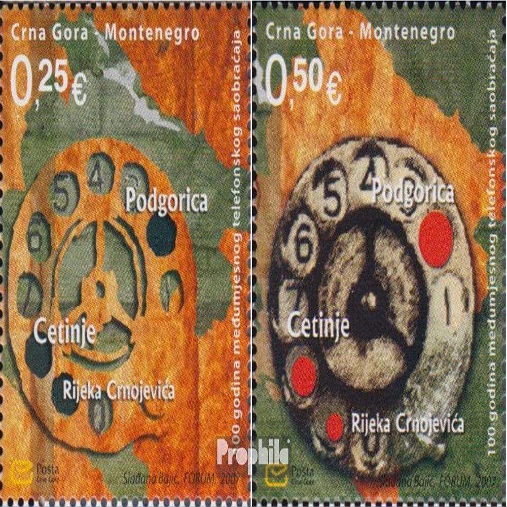 Prophila Collection Montenegro 151–152, Complete Issue, MNH 2007: Local Telephone Traffic