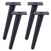 LOVEM Tapered Metal Furniture Legs, Matte Black, 20 cm, Angled, 4-Pack view 1