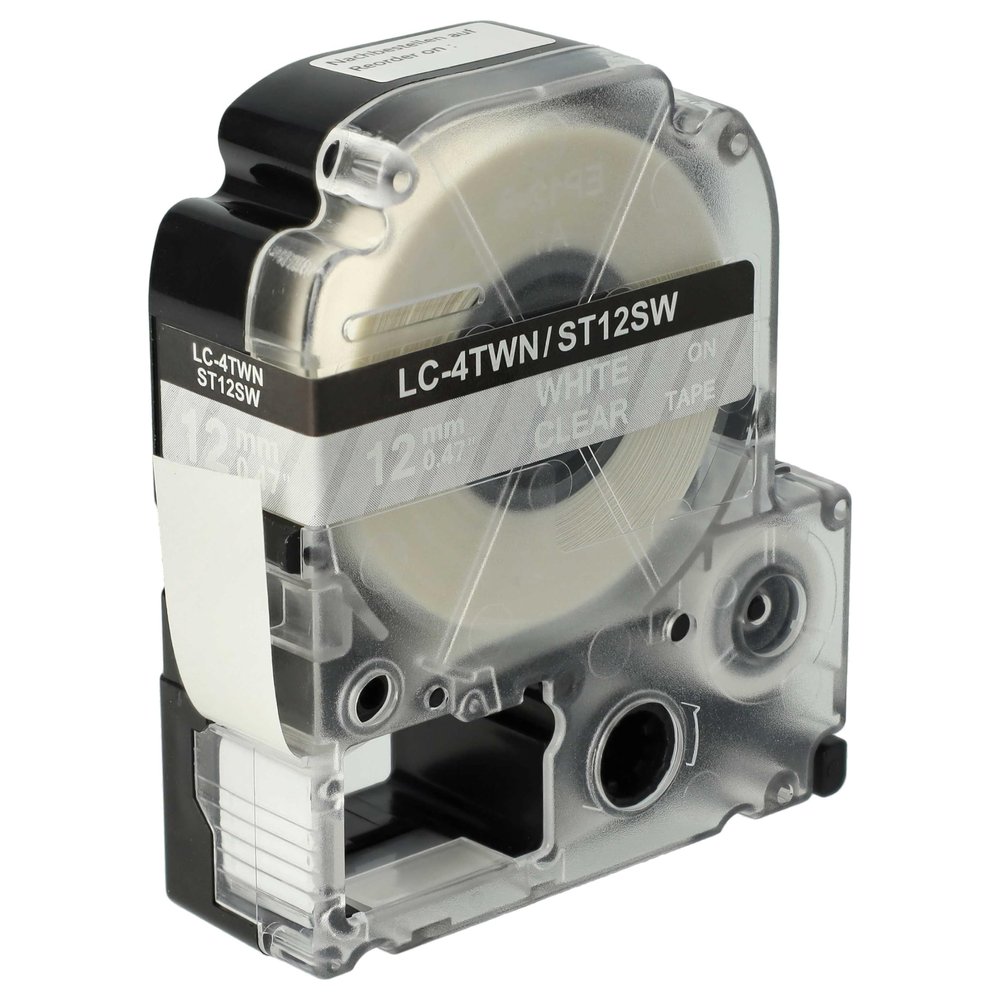 vhbw Label Tape Cassette Replacement for KingJim ST12SW