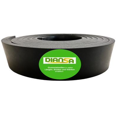 10 mm Thick Rubber Strip, 60 mm Wide, up to 10 m Long, Solid Rubber Scraper Strip (2000 x 60 x 10 mm)