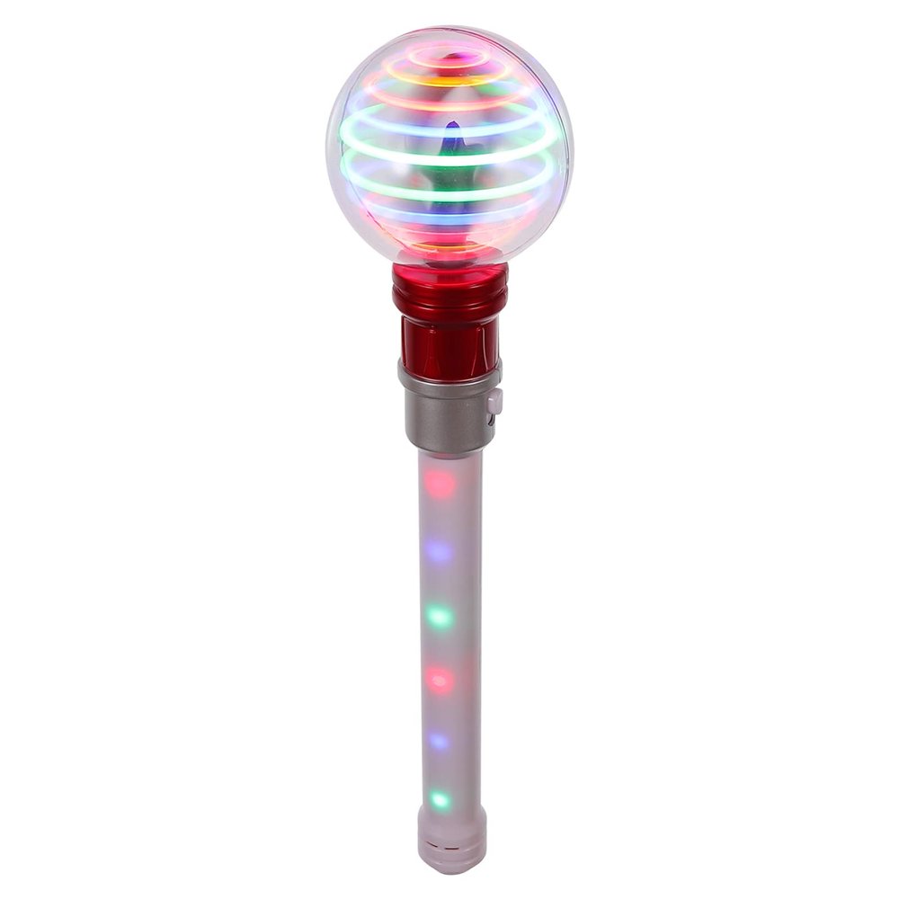 TOYANDONA Light-Up Spinning LED Ball Wand, Red, 35 x 8 x 8 cm