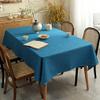 XQSSB Stain-Resistant Cotton Tablecloth, Thick, Navy Blue, 120 x 120 cm view 1