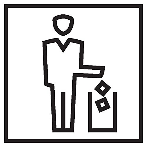 Waste Container Pictogram Sticker, Self-Adhesive, 150 x 150 mm