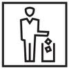 Waste Container Pictogram Sticker, Self-Adhesive, 150 x 150 mm view 1