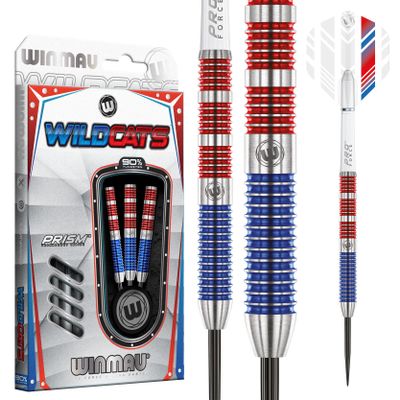 WINMAU Wildcats 26 g Professional Tungsten Steel-Tip Darts Set with Flights and Shafts
