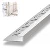 Dalsys Tile Corner Trim 2.5 m x 8 mm Matte Silver Aluminum view 1