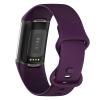 TopPerfekt Replacement Band Compatible with Fitbit Charge 6/5, Soft Adjustable Silicone, Dark Purple, S view 2