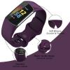TopPerfekt Replacement Band Compatible with Fitbit Charge 6/5, Soft Adjustable Silicone, Dark Purple, S view 3
