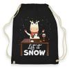 wowshirt Let It Snow Cow Christmas Drawstring Bag, Black view 1