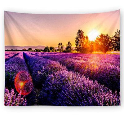 LNXSESN Lavender Sun Tapestry, Polyester Wall Hanging, 150 x 100 cm