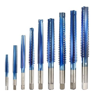 1pc Nano Blue-Coated Trapezoidal Thread Tap for Metal, TR8–TR26, HSS, Left/Right-Hand, TR22×5 Left-Hand