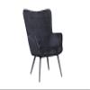 byLIVING UTA Relax Chair, Black Velvet, Black Frame view 1