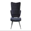 byLIVING UTA Relax Chair, Black Velvet, Black Frame view 3