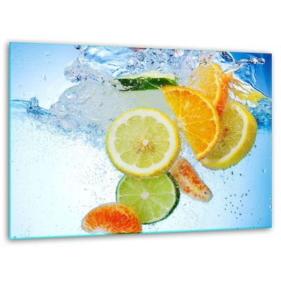 TMK ArtDeko Universal Glass Cutting Board 40 x 30 cm with Water and Fruit Design