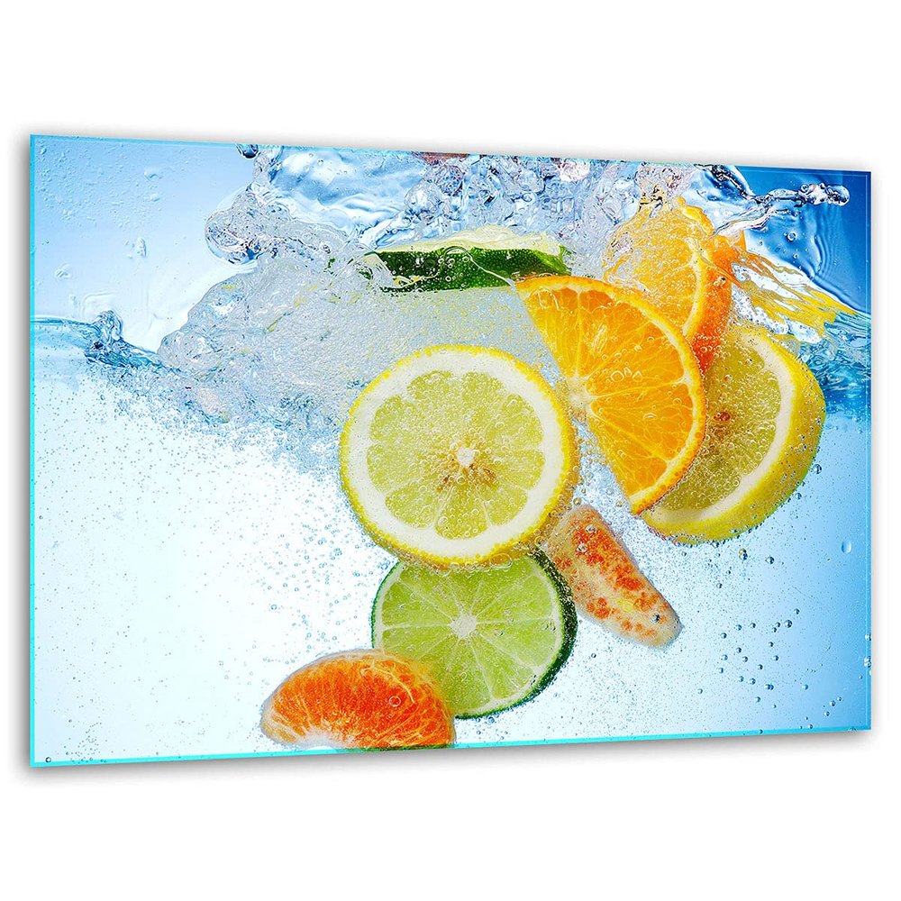 TMK ArtDeko Universal Glass Cutting Board 40 x 30 cm with Water and Fruit Design