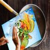 TMK ArtDeko Universal Glass Cutting Board 40 x 30 cm with Water and Fruit Design view 3