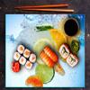 TMK ArtDeko Universal Glass Cutting Board 40 x 30 cm with Water and Fruit Design view 4