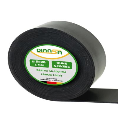 Rubber Strip, 5 mm Thick, 150 mm Wide, up to 10 m Long, Hard Rubber, Solid Rubber Sheet/Mat (9000 × 150 × 5 mm)