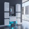 Furnitech F3 Hallway Wardrobe Set with Mirror, Blue LED, F3-HG-W2 White view 1
