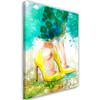 Feeby Non-Woven Canvas Print, Yellow High-Heeled Boots Watercolor Sketch, 40 x 60 cm view 1