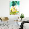Feeby Non-Woven Canvas Print, Yellow High-Heeled Boots Watercolor Sketch, 40 x 60 cm view 3