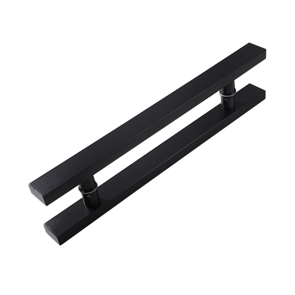 CL-ZZZ Glass Door Handle, Push-Pull Shower Door Handle, Brushed Stainless Steel, 800 mm, Matte Black