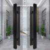 CL-ZZZ Glass Door Handle, Push-Pull Shower Door Handle, Brushed Stainless Steel, 800 mm, Matte Black view 4