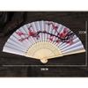 TGRTY Hand-Painted Plum Pattern Bamboo Folding Fan, White, 8.26 in view 2