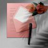 700 A4 Letter Paper Sets with C6 White Tissue-Lined Envelopes, Dusty Rose view 2