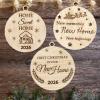 3-Piece Wooden Christmas Ornament Set for Our New Home view 1