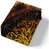 Golden Foliage Tree of Life 160x200 cm Fitted Sheet Set, Black and Gold view 3