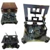 Brass Sundial Compass, 10.2 cm, Black, Antique Look, Navy Blue, Fully Functional Compass with Wooden Box, Nautical London Compass view 1