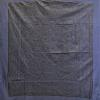 100% Cotton Throw Blanket, 220 x 240 cm, with Fringes, Blue-Black view 1