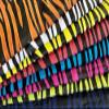 100% Cotton Throw Blanket, 220 x 240 cm, with Fringes, Blue-Black view 4