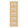 Bildershop-24 Monza White (Matte) Collage Picture Frame, 27 x 78 cm, 5 Mat Openings, 13 x 18 cm, Corn Yellow view 1