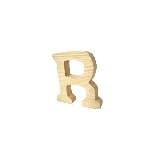 PAINT IT EASY 3D Wooden Letter R, 8 cm Extra-Thick