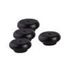 4-Pack Solid Wood Furniture Feet, Round Legs, 20 mm, Black view 1