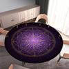 FANSU Round Outdoor Tablecloth, Washable Polyester, 3D Flower Design, Stain-Resistant, 170 cm Diameter, Secret view 4