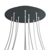 creative cables - Round XXL 12-Hole, 4-Side-Hole Lamp Canopy, Rose-One Cover, 400 mm Diameter - Anthracite, Black view 1