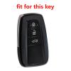 WANGXI Silicone Car Key Fob Cover for Toyota, 3 Buttons view 2