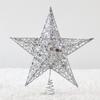 WNRLL Metal Glitter Star Christmas Tree Topper, 02, 20 cm view 1