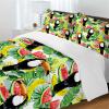 Hiseng 3D Toucan Print Bedding Set, 3-Piece Microfiber Duvet Cover Set, Red Watermelon, 180 x 220 cm view 3